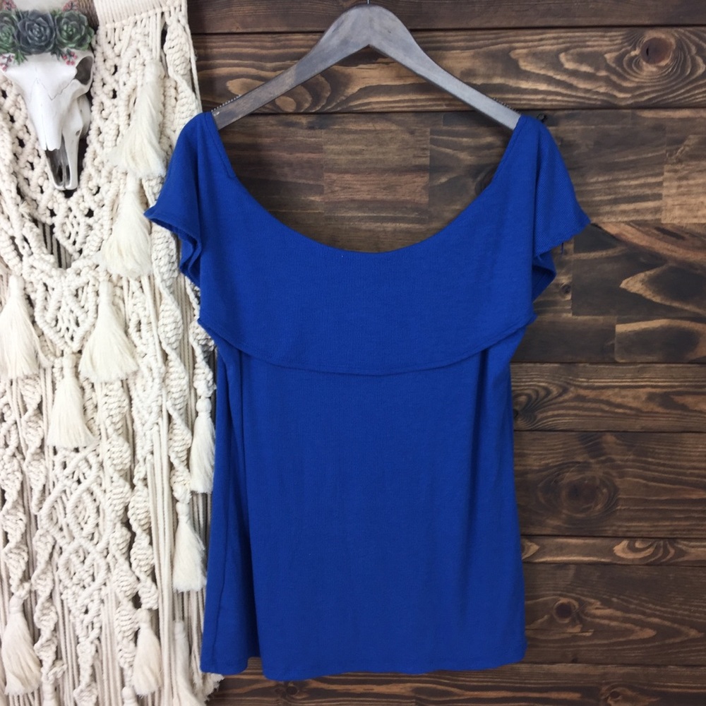 Papaya | Ribbed Off Shoulder Blouse - Picture 3 of 4
